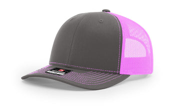 TRUCKER 112 CHARCOAL • NEON PINK