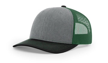 TRUCKER 112 HEATHER GREY • DARK GREEN • BLACK