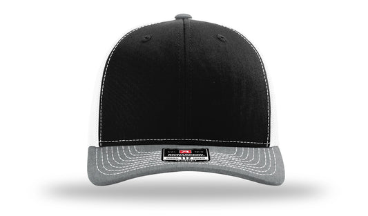 TRUCKER 112 BLACK • WHITE • HEATHER GREY