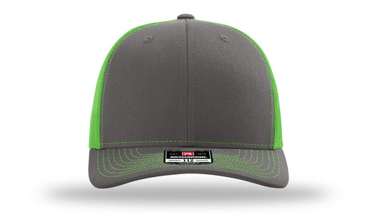 TRUCKER 112 CHARCOAL • NEON GREEN