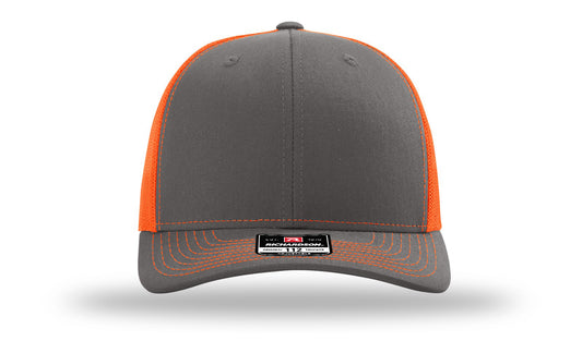 TRUCKER 112 CHARCOAL • NEON ORANGE