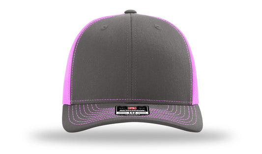 TRUCKER 112 CHARCOAL • NEON PINK