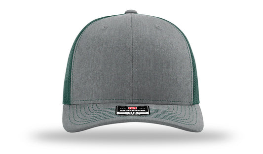 TRUCKER 112 HEATHER GREY • DARK GREEN
