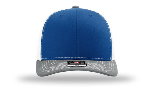 TRUCKER 112 ROYAL • WHITE • HEATHER GREY