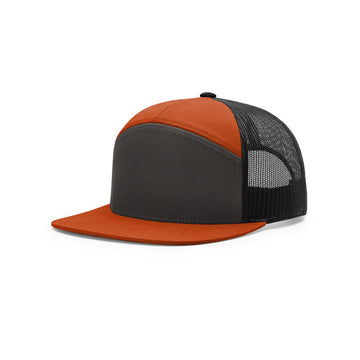 7 PANEL CHARCOAL/BURNT ORANGE/BLACK