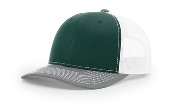 TRUCKER 112 DARK GREEN • WHITE • HEATHER GREY