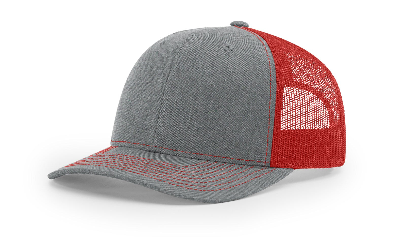 TRUCKER 112 HEATHER GREY • RED