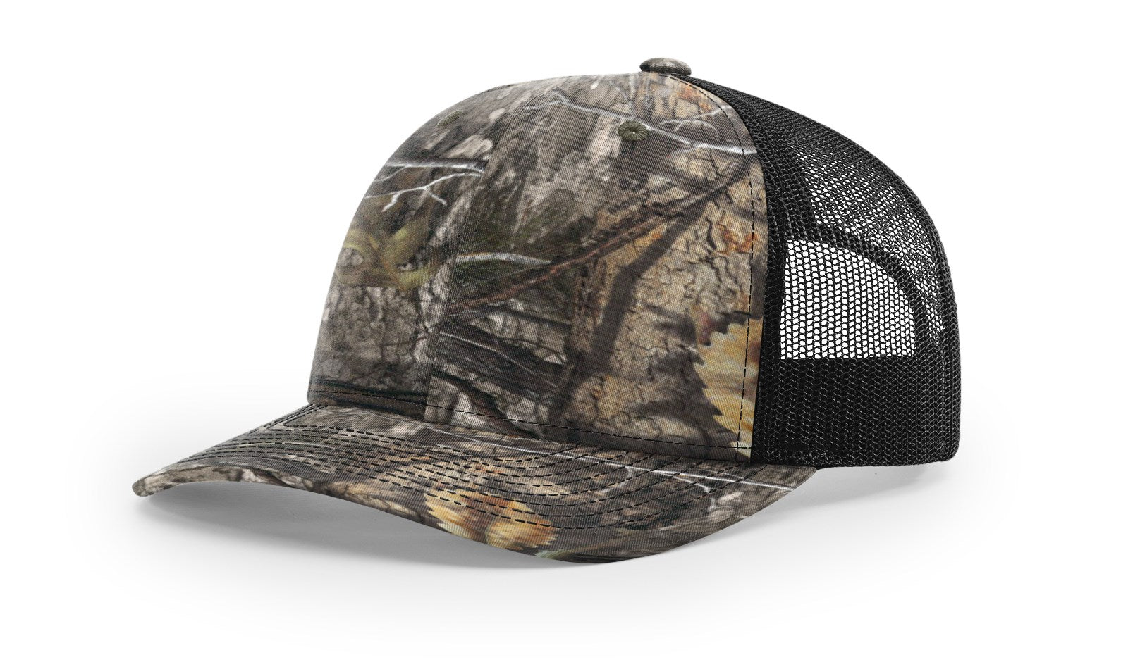 TRUCKER 112 PRINTED MOSSY OAK COUNTRY DNA • BLACK